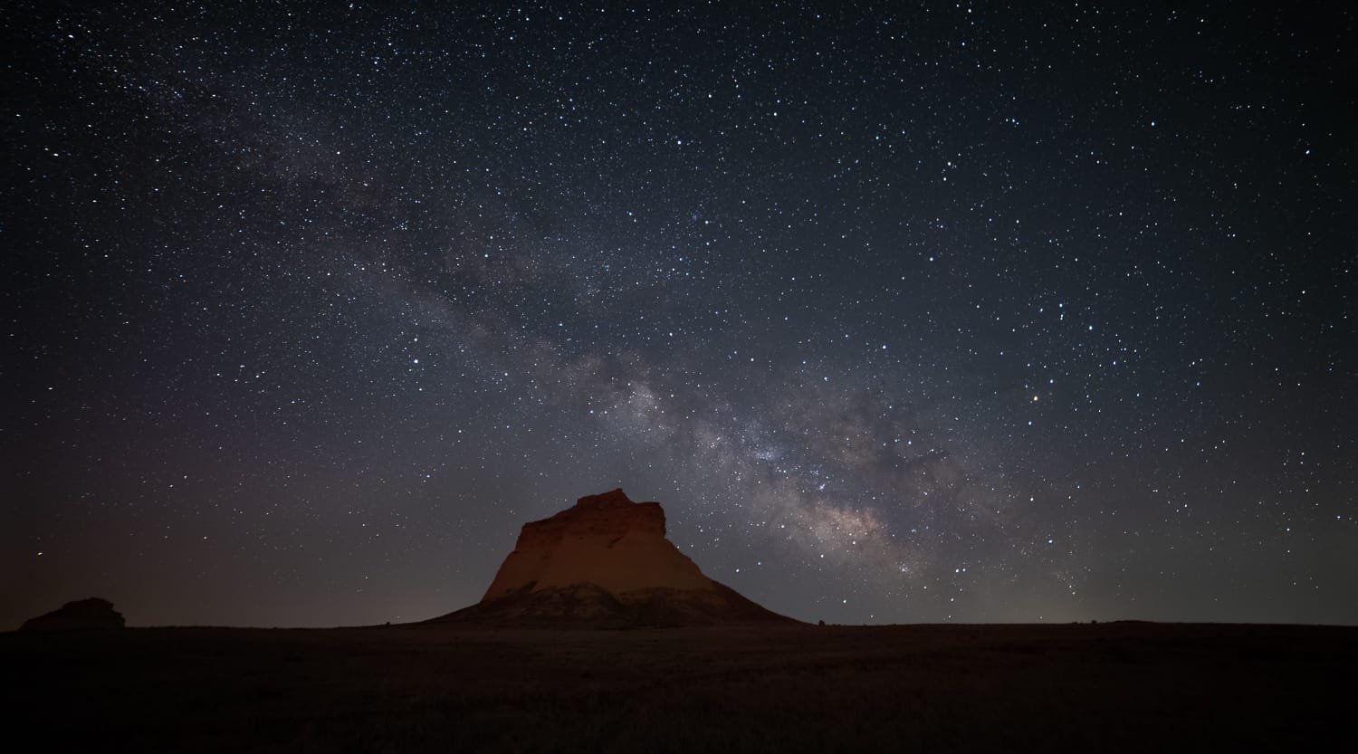 The Milky Way over the Pawnee Buttes in Colorado