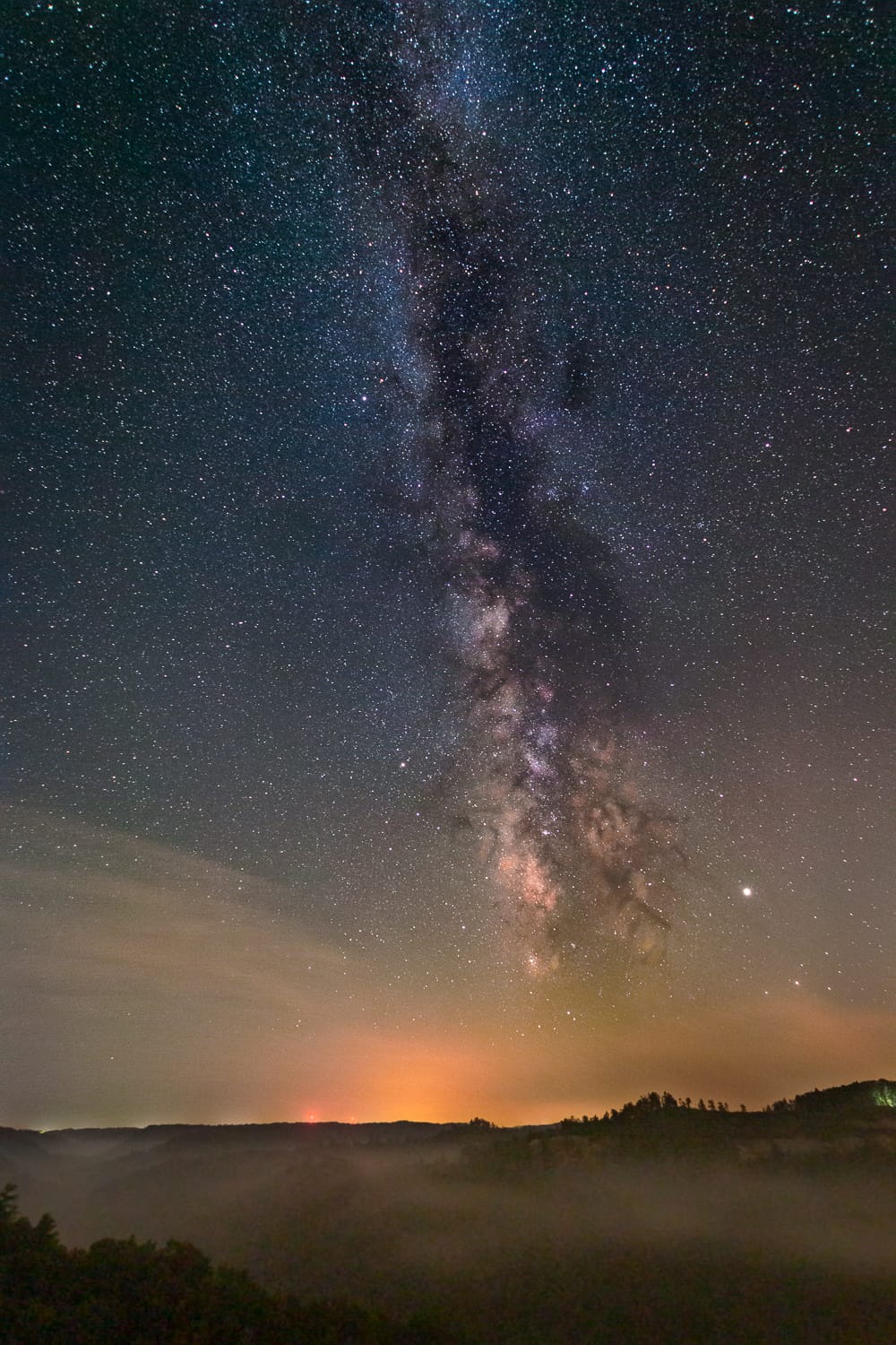The Milky Way from Chimney Rock - Red River Gorge, Kentucky.