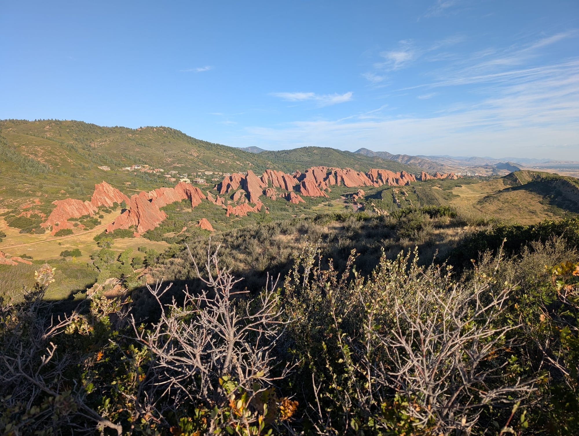 Overlooking the impressive rock formations in Roxborough State Park, Colorado.