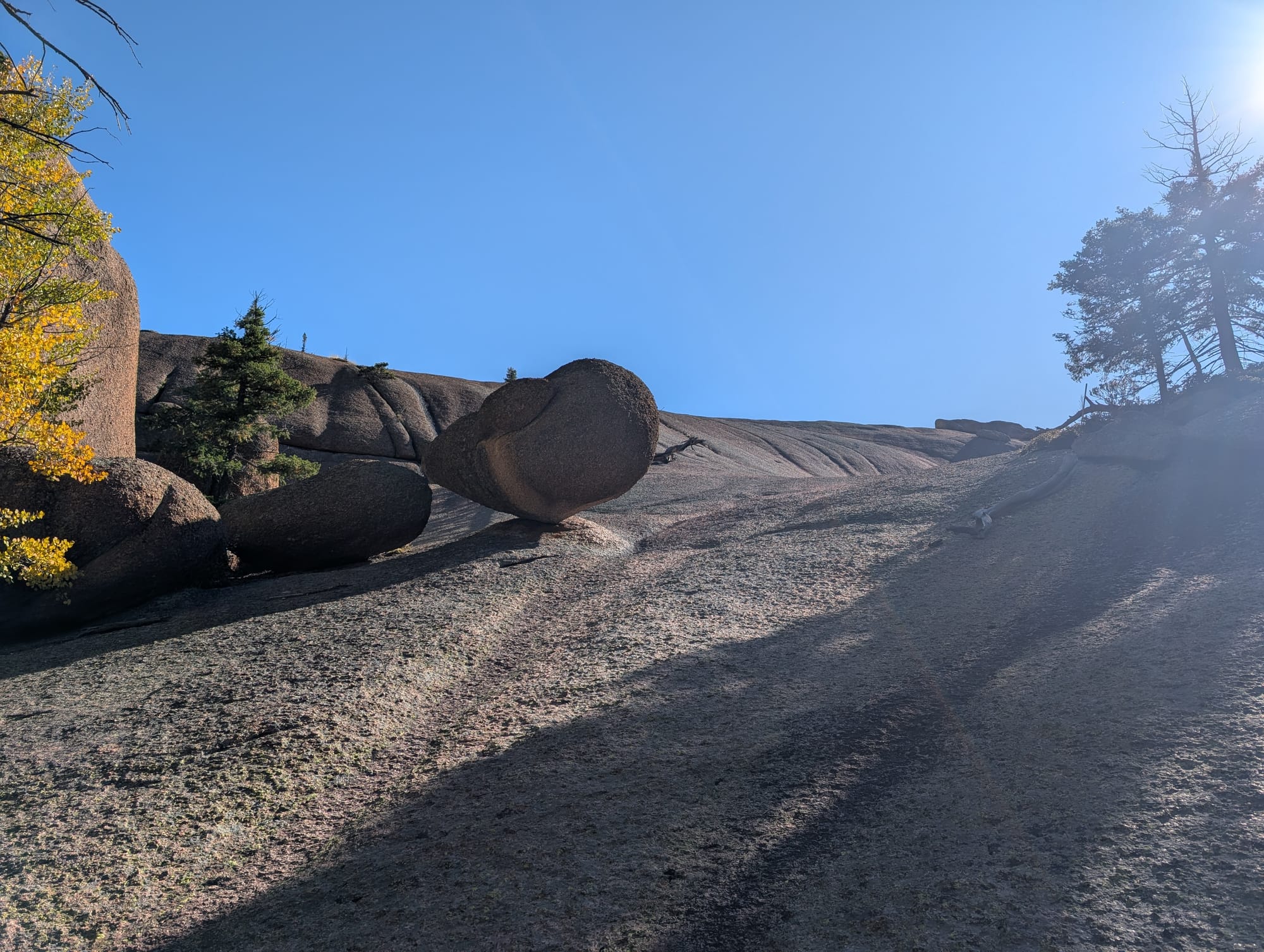 The final ascent up to Harmonica Arch in the Lost Creek Wilderness - Pike National Forest, Colorado.