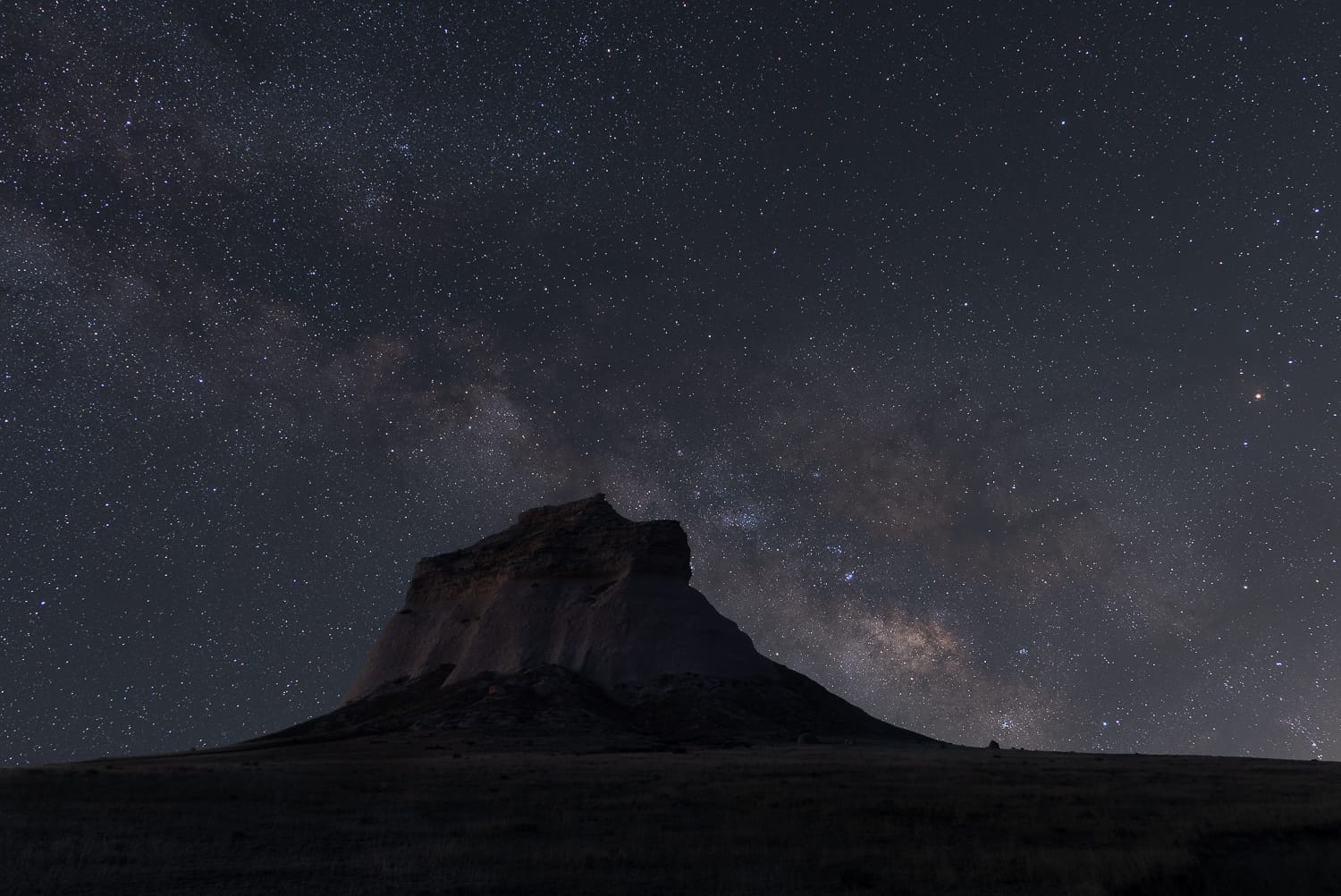 The Milky Way over the Pawnee Buttes.