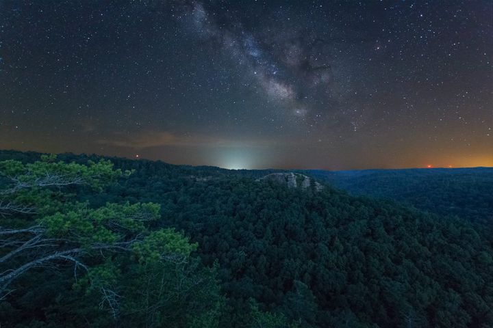 The Milky Way over Halfmoon Rock - Red River Gorge, Kentucky.