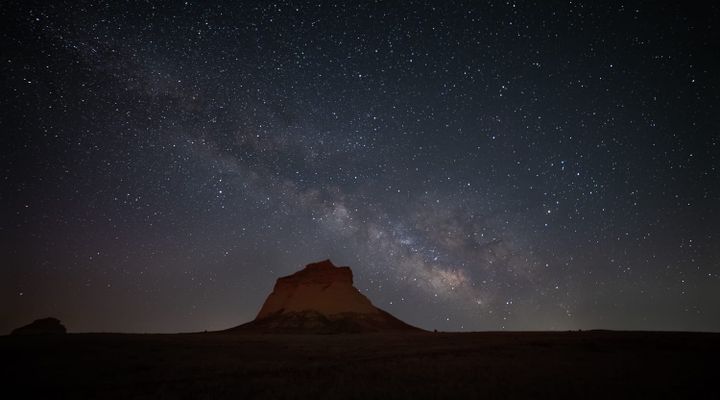 The Milky Way over the Pawnee Buttes in Eastern Colorado