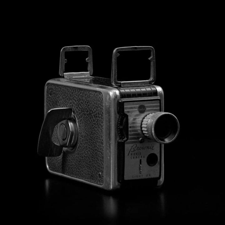 A fine art photo of an old Kodak Brownie camera.