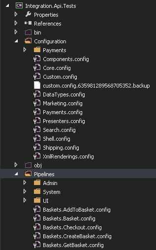 Image of configuration and pipelines folders in project
