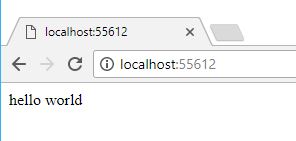 Image of Hello world using asp.net core