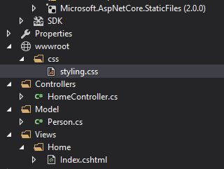 Image of styling added to project
