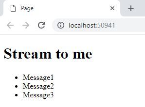 Websocket streaming of 3 out of 5 messages