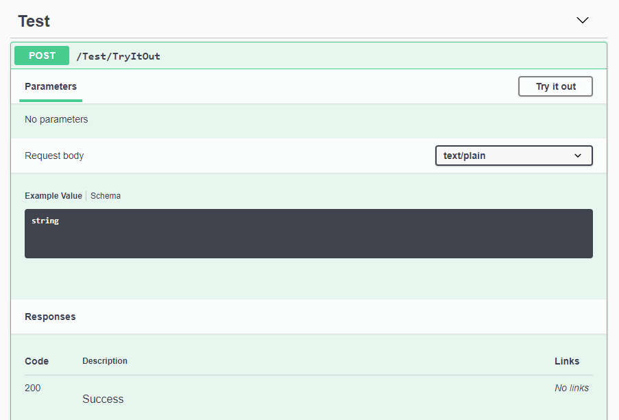 Text Plain swagger endpoint in asp.net core