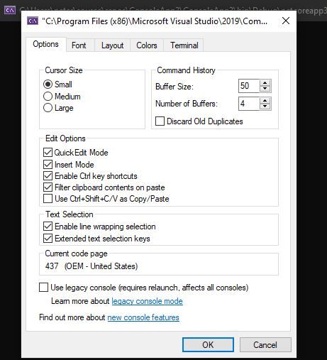 Console-preferences