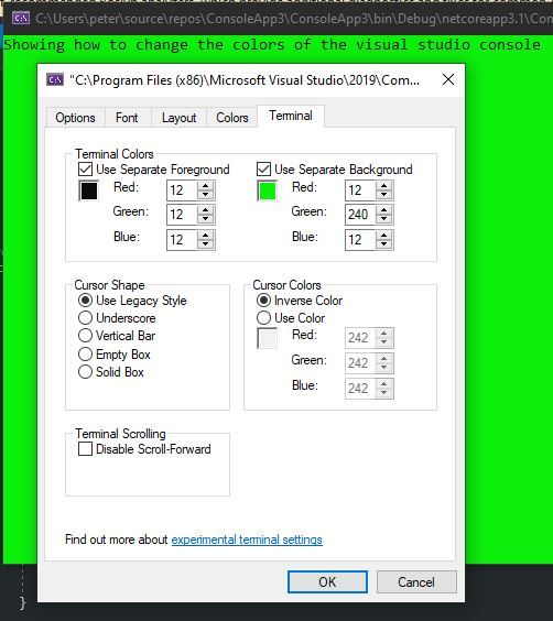 Visual-Studio-Console-Changed-Color