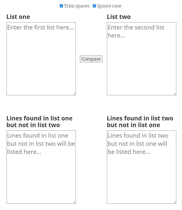 image of comparison tool