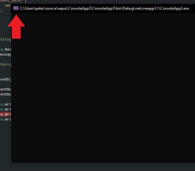 visual-studio-open-console-settings