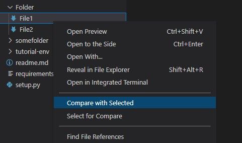 VScode-Compare-with-selected