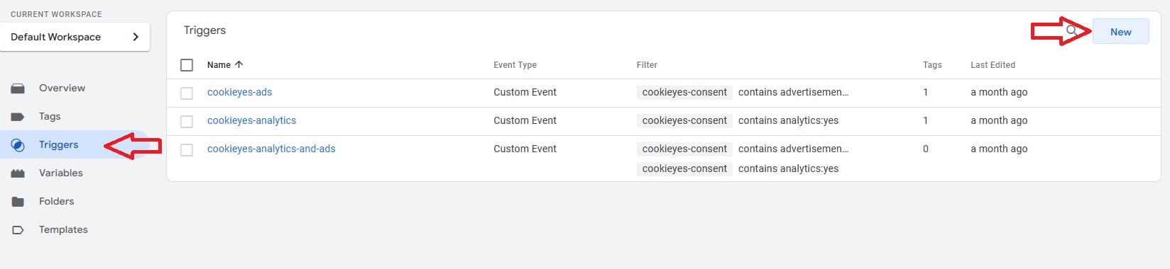 google tag manager create trigger