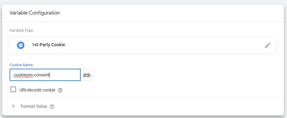 google tag manager setup first party cookie