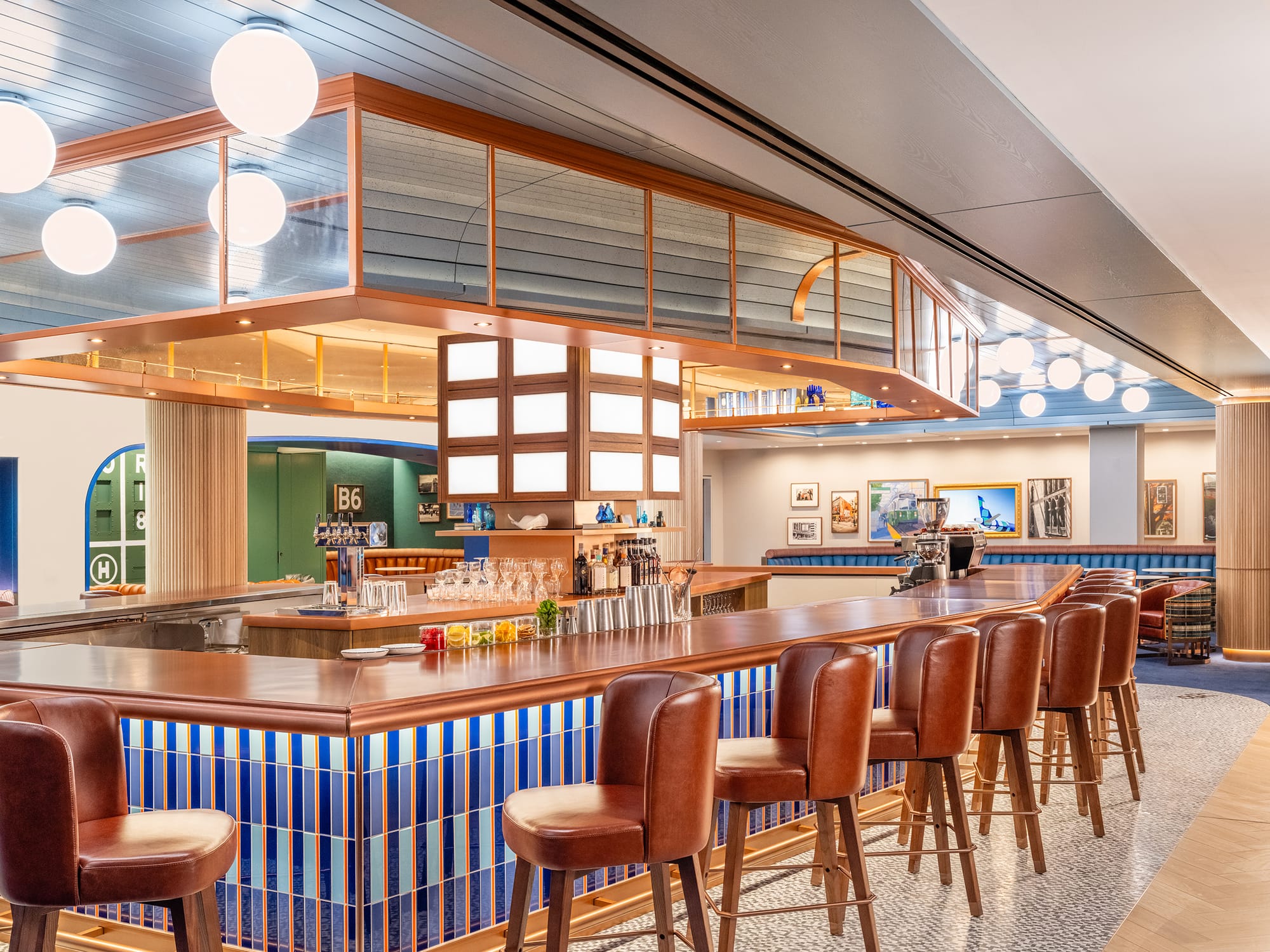 The bar at the Boston BlueHouse.