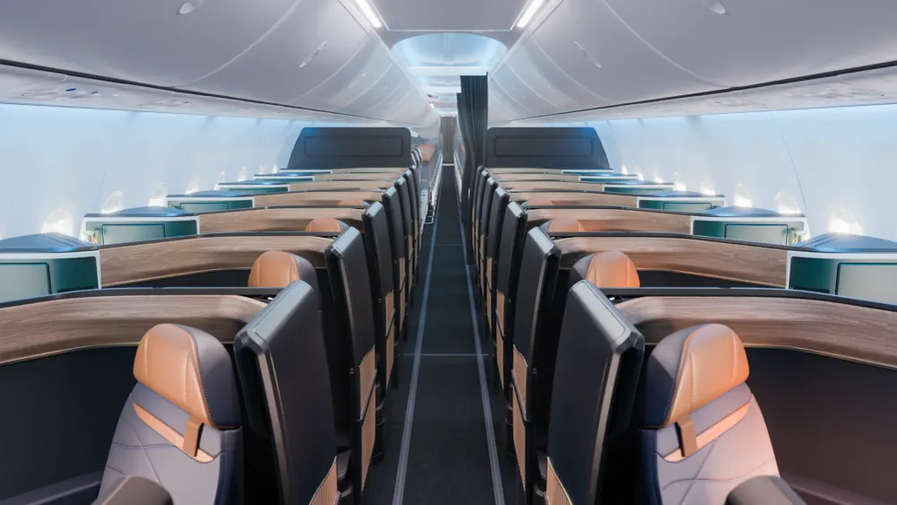 Aurora business class on an Alaska Airlines Boeing 787 MAX 10