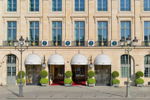 The exterior of the Ritz Paris hotel.