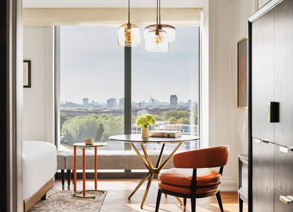 A guest room at the Park Hyatt River Thames.