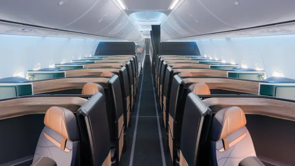 Aurora business class on an Alaska Airlines Boeing 787 MAX 10