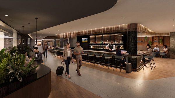 Rendering of the new Admirals Club at Charlotte (CLT).