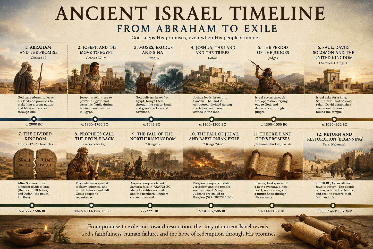Ancient Israel Timeline: From Abraham to Exile
