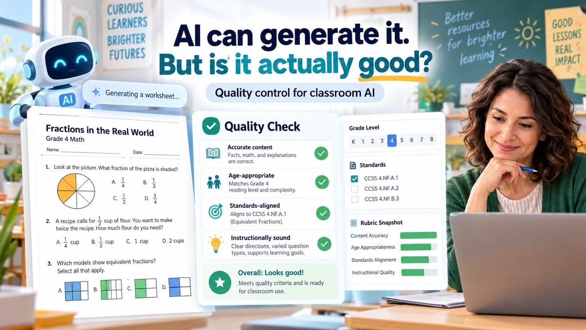 AI Can Write a Worksheet in Seconds. But Is It Actually Good?