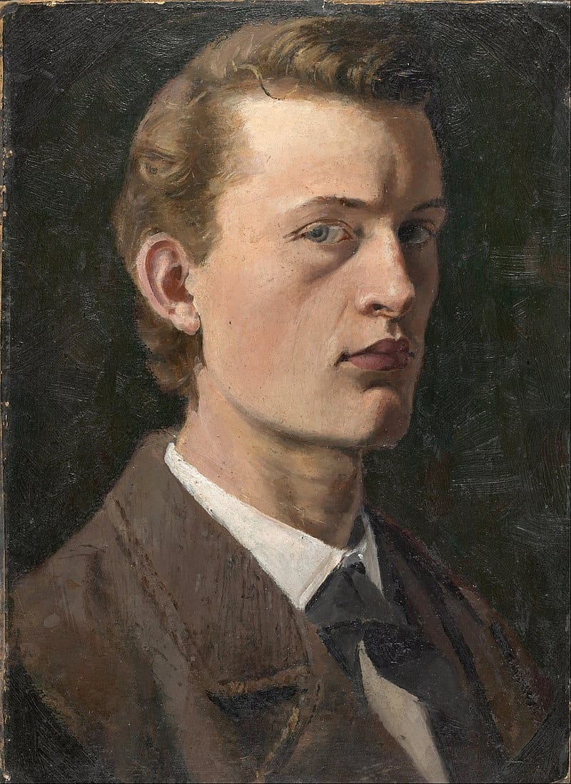 "Self-Portrait"; Edvard Munch; 1882