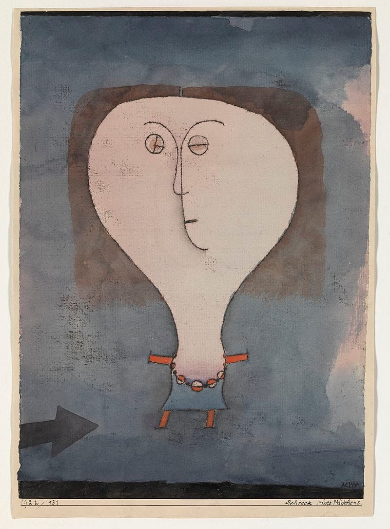 "Fright of a Girl"; Paul Klee; 1922