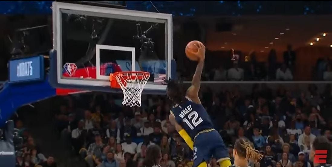 🎵 Up the chimney and through the smoke, on the Timberwolves' heads Ja dunks 🎵