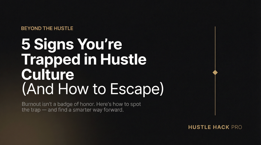 5 Signs You're Trapped in Hustle Culture (And How to Escape)