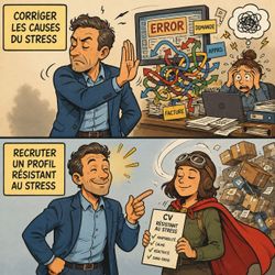 On recrute des profils “résistants au stress”, au lieu de corriger les process qui créent le stress.