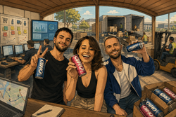 Squeezie, Lena Situations et Inoxtag Corp lancent une boisson.