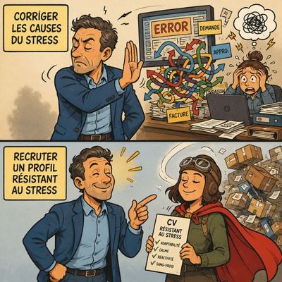 On recrute des profils “résistants au stress”, au lieu de corriger les process qui créent le stress.