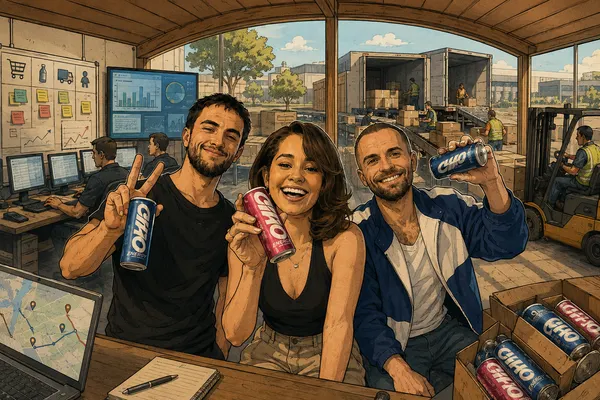 Squeezie, Lena Situations et Inoxtag Corp lancent une boisson.