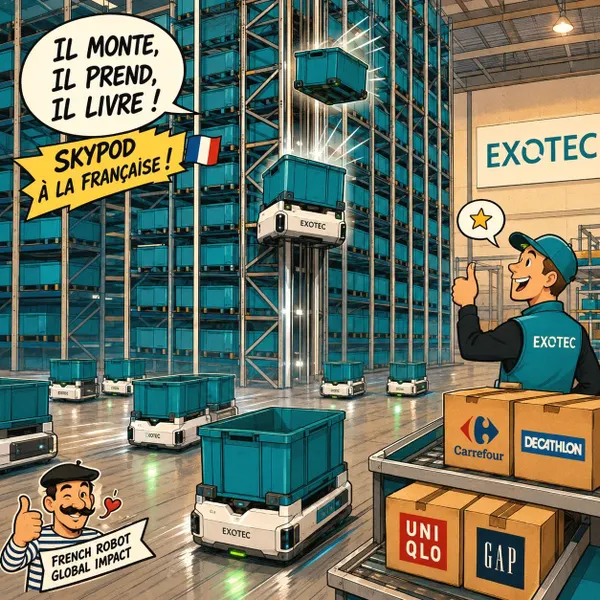 Le robot qui grimpe aux rayonnages est français. Et il équipe déjà les géants du retail.
