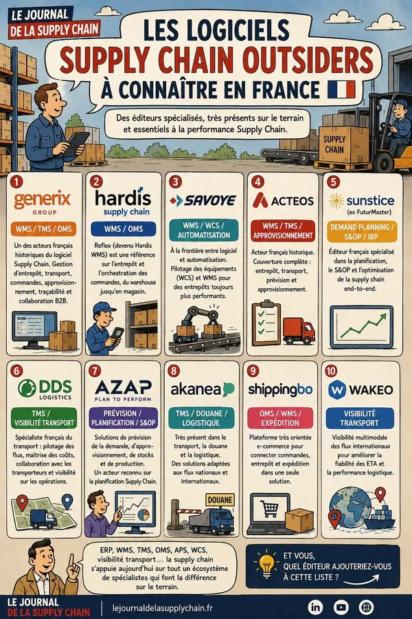 Les logiciels Supply Chain outsiders à connaître en France