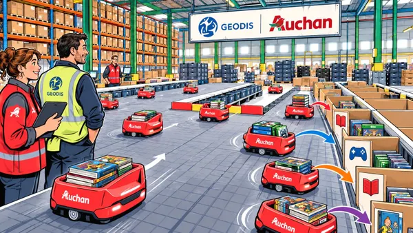 Auchan Retail robotise le flux que beaucoup d’entrepôts gèrent encore à la main : les retours.