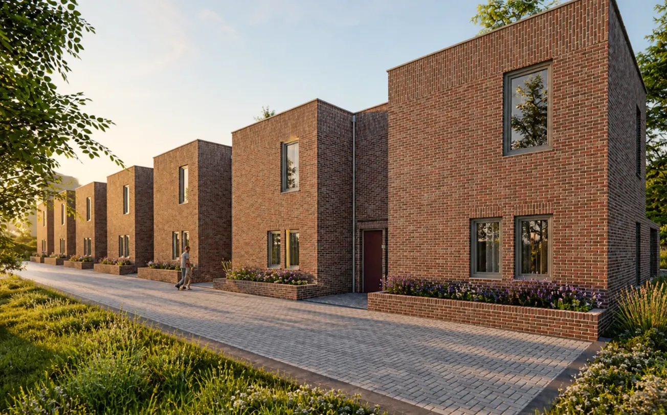 Verkoop woningen loopt niet vlot, bouw vertraagd