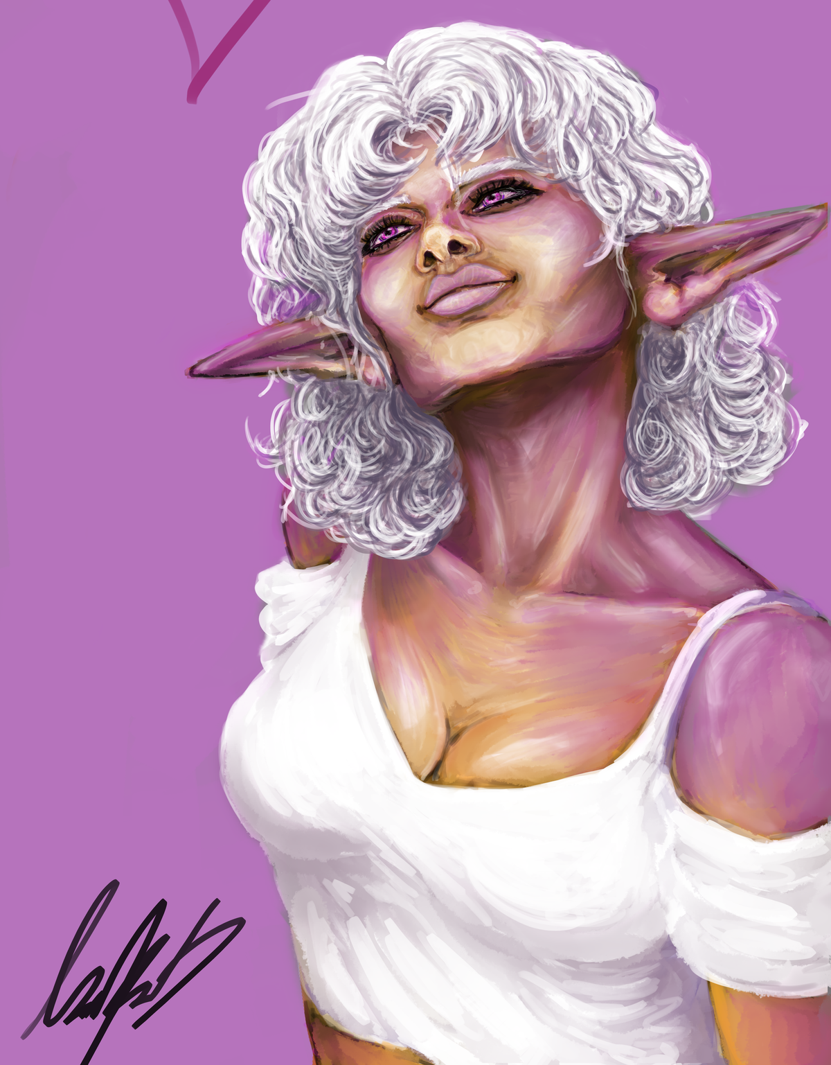 One of the first-ever Photoshop pieces I was proud of (She's an elf)