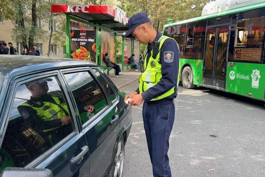 Бишкекте аялдамаларга токтогон унааларга карата масштабдуу рейд башталды
