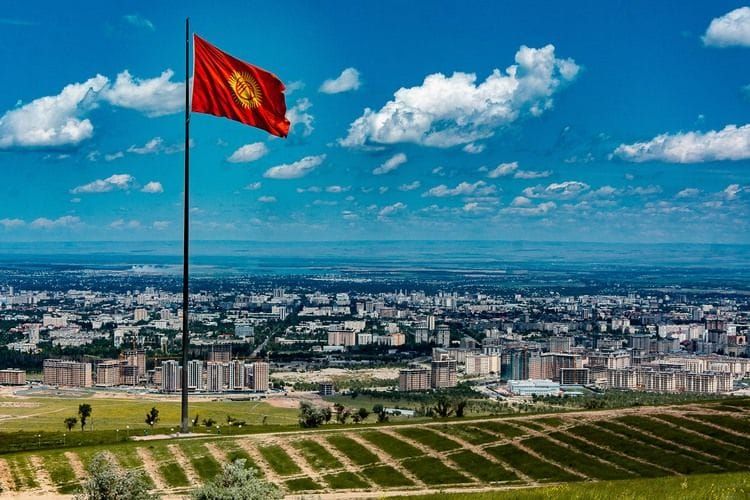 Флагштокко барчу жол асфальтталып жатат