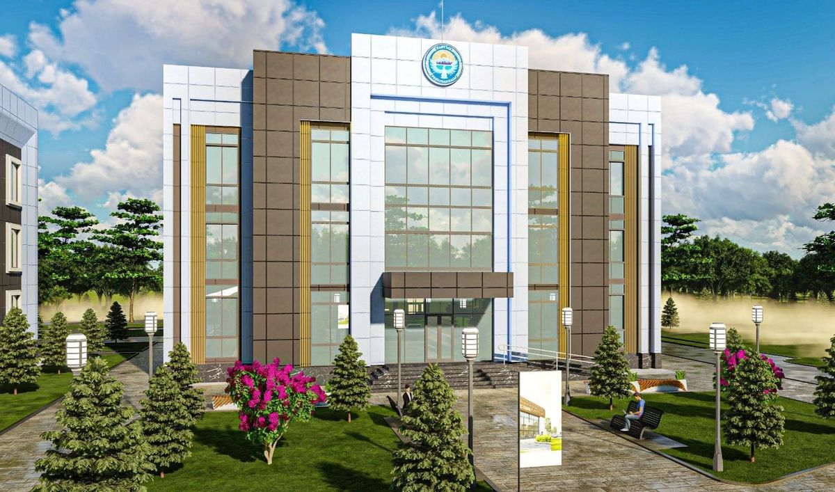 Манас шаарында жаңы административдик имарат курулууда