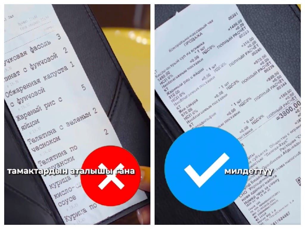 Салык кызматы кафе-ресторандарда фискалдык чек талап кылууга чакырат