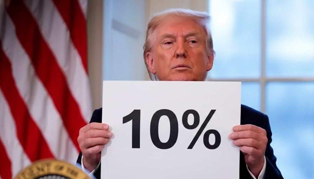 Д.Трамп бардык өлкөлөргө 10% кошумча бажы төлөмүн киргизгенин билдирди