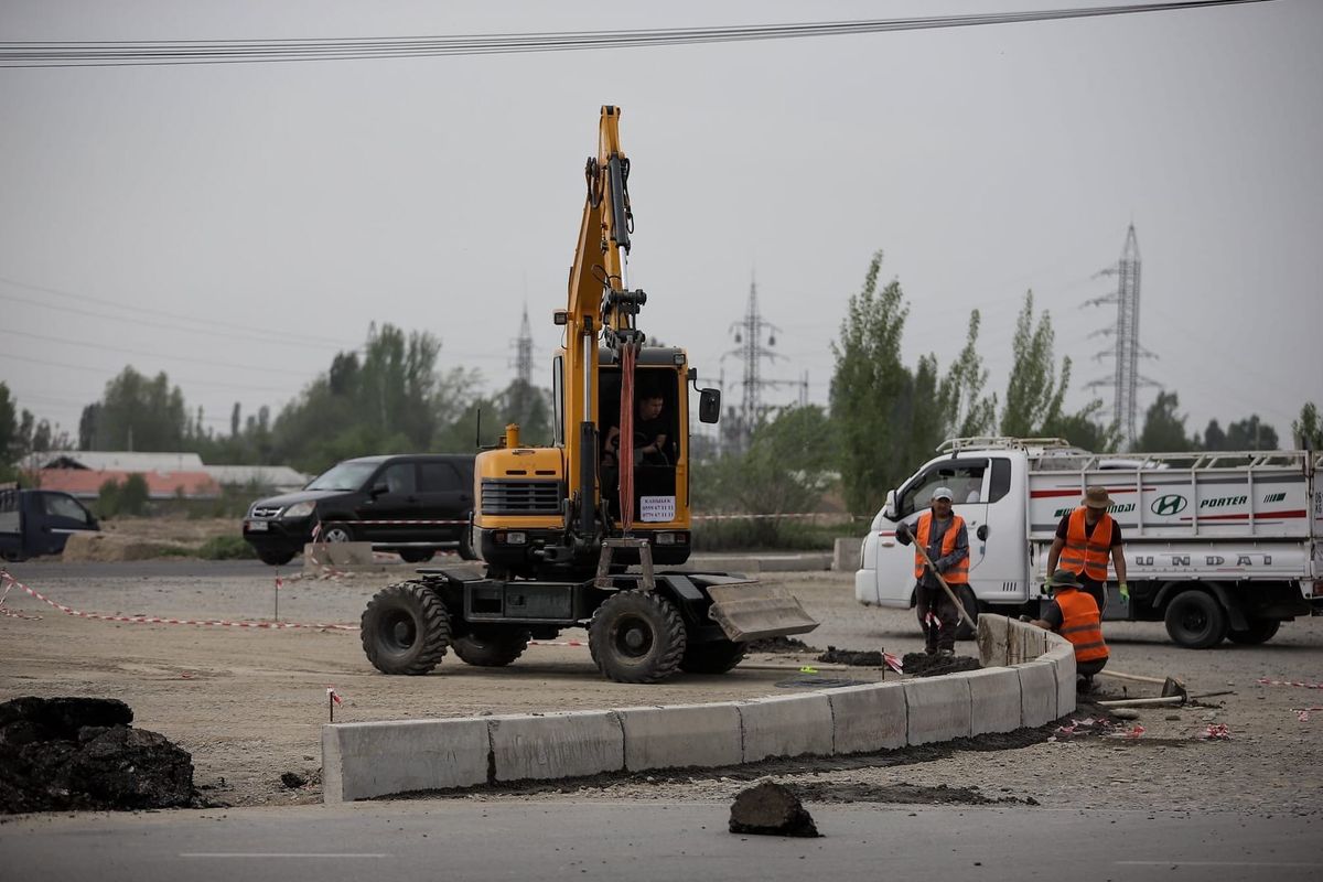 Ош  шаарында жаңы айланма жол курулууда
