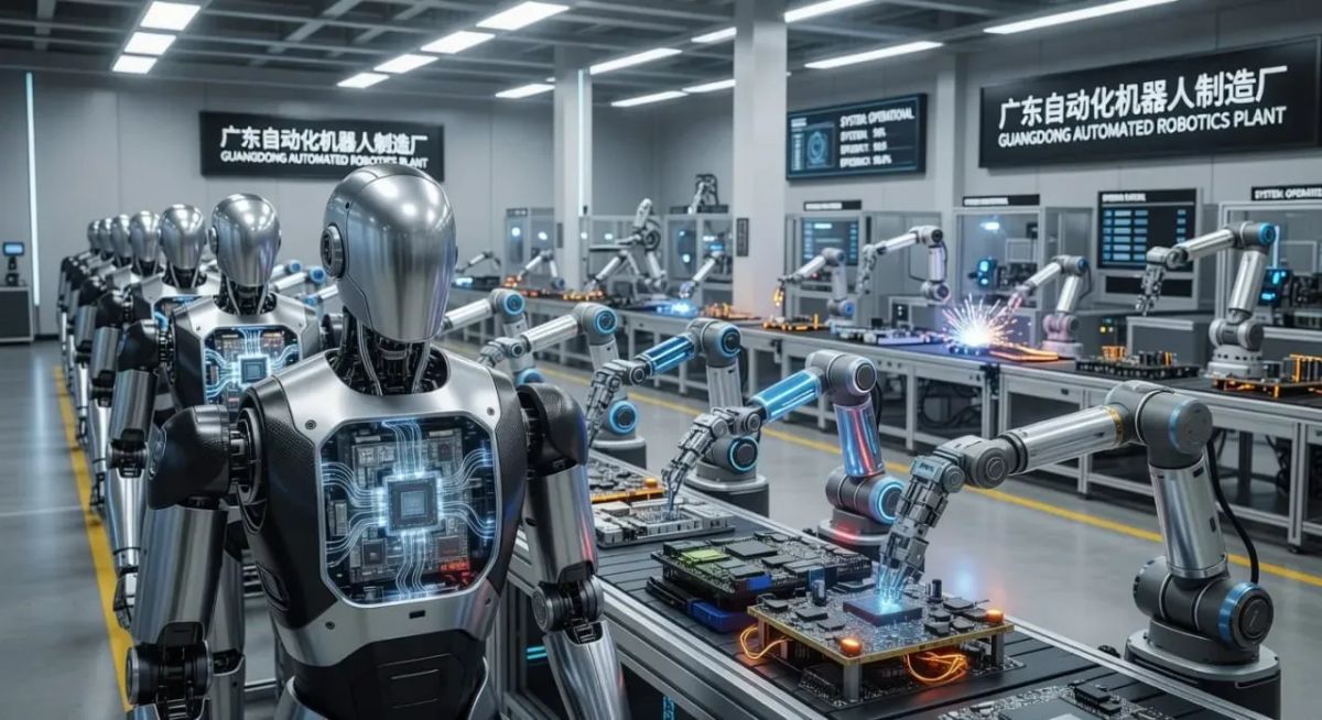 Кытайдын Фошань шаарында ар 30 мүнөттө робот чыгара турган завод иштей баштады