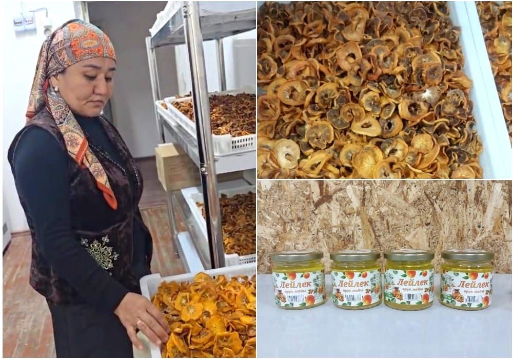 Лейлектик ишкер курма как жана өрүк майын өндүрүп, рынокко чыгарууда