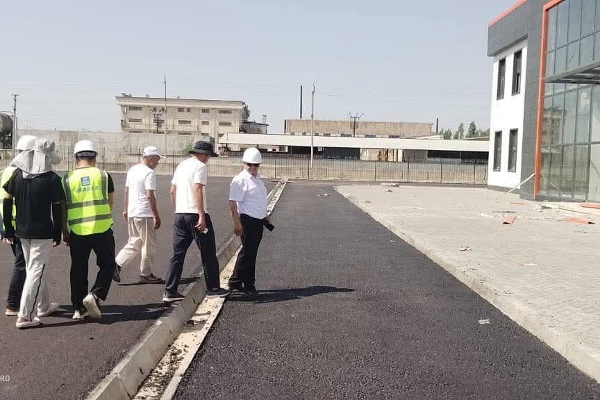 Манас шаарындагы автобекеттин курулушу текшерилди